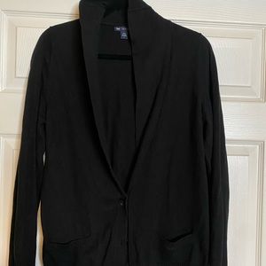 Gap wide neck black cardigan! Size L.